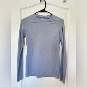 FIGS Salta Seamless Longsleeve Underscrub Vapor Space Blue Size XS